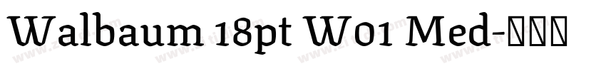 Walbaum 18pt W01 Med字体转换